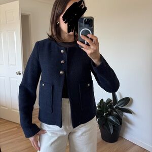 Massimo Dutti Dark Blue Women's Blazer